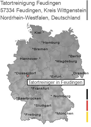 Tatortreinigung Feudingen, Kreis Wittgenstein, 57334 Feudingen