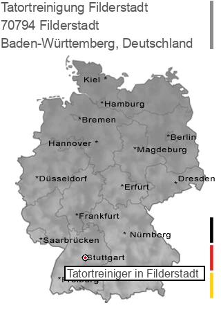 Tatortreinigung Filderstadt, 70794 Filderstadt