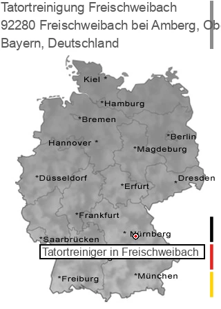 Tatortreinigung Freischweibach bei Amberg, Oberpfalz, 92280 Freischweibach