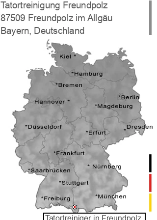 Tatortreinigung Freundpolz im Allgäu, 87509 Freundpolz