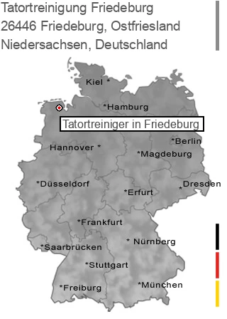 Tatortreinigung Friedeburg, Ostfriesland, 26446 Friedeburg