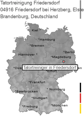 Tatortreinigung Friedersdorf bei Herzberg, Elster, 04916 Friedersdorf