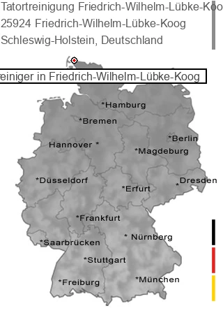 Tatortreinigung Friedrich-Wilhelm-Lübke-Koog, 25924 Friedrich-Wilhelm-Lübke-Koog