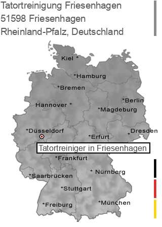 Tatortreinigung Friesenhagen, 51598 Friesenhagen