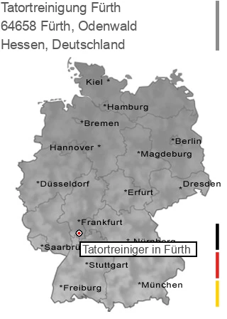 Tatortreinigung Fürth, Odenwald, 64658 Fürth