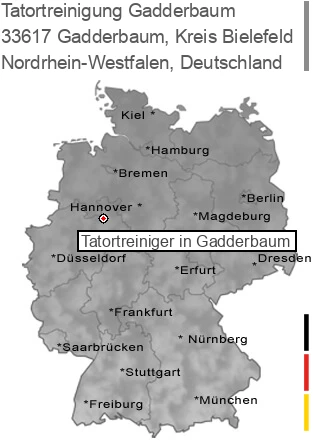 Tatortreinigung Gadderbaum, Kreis Bielefeld, 33617 Gadderbaum