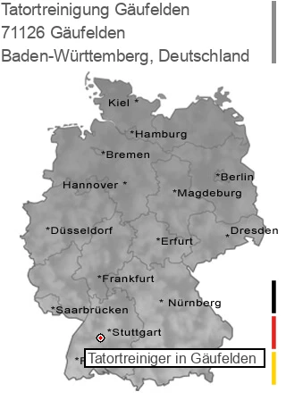 Tatortreinigung Gäufelden, 71126 Gäufelden