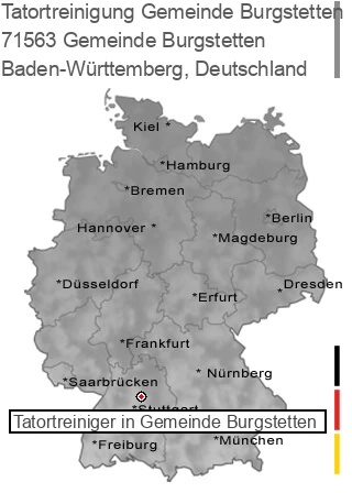 Tatortreinigung Gemeinde Burgstetten, 71563 Gemeinde Burgstetten