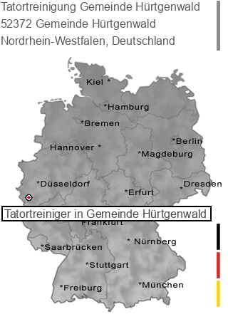 Tatortreinigung Gemeinde H&uuml;rtgenwald, 52372 Gemeinde Hürtgenwald