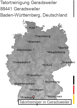 Tatortreinigung Geradsweiler, 88441 Geradsweiler