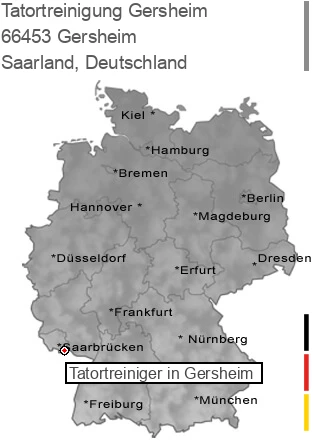 Tatortreinigung Gersheim, 66453 Gersheim