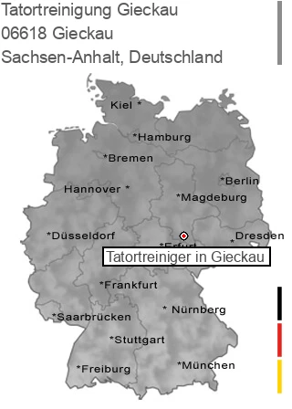 Tatortreinigung Gieckau, 06618 Gieckau