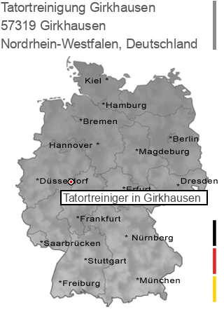 Tatortreinigung Girkhausen, 57319 Girkhausen