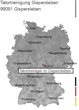 Tatortreinigung Gispersleben, 99091 Gispersleben