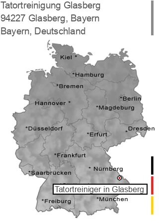 Tatortreinigung Glasberg, Bayern, 94227 Glasberg