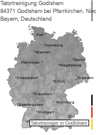 Tatortreinigung Godlsham bei Pfarrkirchen, Niederbayern, 84371 Godlsham