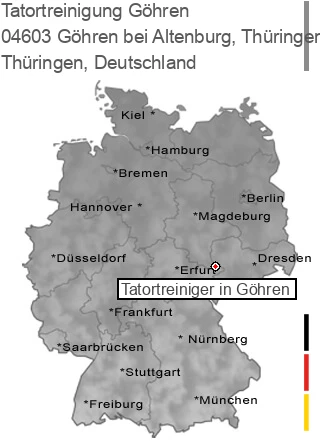Tatortreinigung 04603 Göhren, Thüringen Tatortreinigung Göhren bei Altenburg, Thüringen, 04603 Göhren