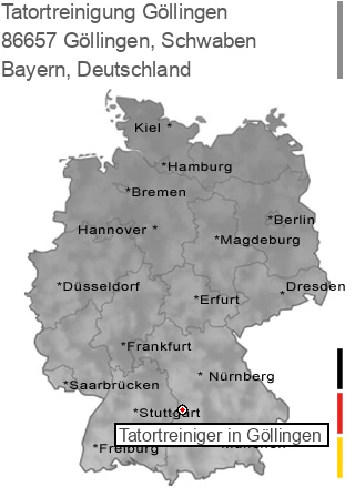 Tatortreinigung Göllingen, Schwaben, 86657 Göllingen