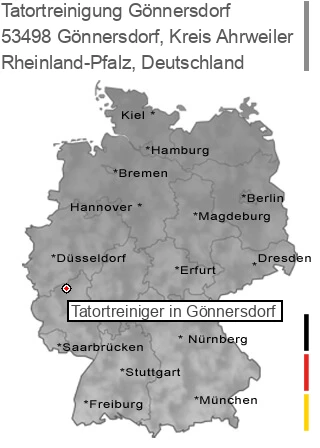 Tatortreinigung Gönnersdorf, Kreis Ahrweiler, 53498 Gönnersdorf
