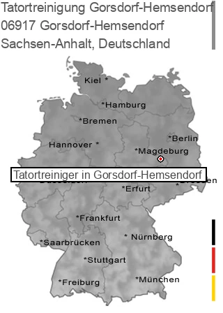 Tatortreinigung Gorsdorf-Hemsendorf, 06917 Gorsdorf-Hemsendorf