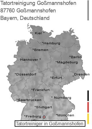 Tatortreinigung Goßmannshofen, 87760 Goßmannshofen