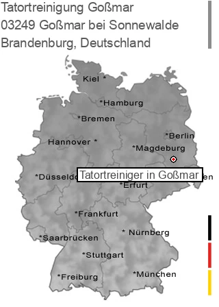 Tatortreinigung Goßmar bei Sonnewalde, 03249 Goßmar