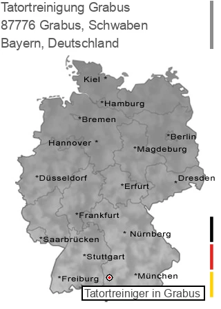 Tatortreinigung Grabus, Schwaben, 87776 Grabus