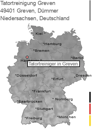 Tatortreinigung 49401 Greven, Niedersachsen Tatortreinigung Greven, Dümmer, 49401 Greven