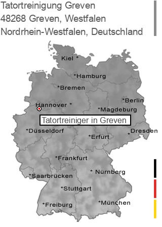 Tatortreinigung Greven, Westfalen, 48268 Greven