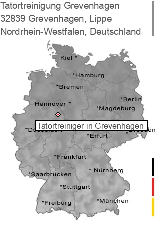 Tatortreinigung Grevenhagen, Lippe, 32839 Grevenhagen