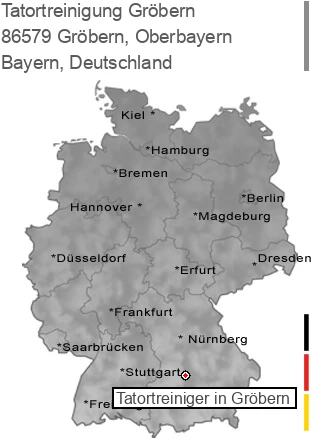 Tatortreinigung Gröbern, Oberbayern, 86579 Gröbern