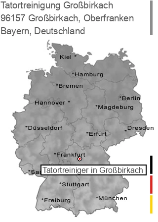Tatortreinigung Großbirkach, Oberfranken, 96157 Großbirkach