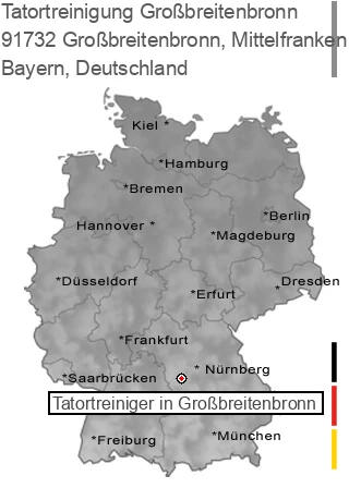 Tatortreinigung Großbreitenbronn, Mittelfranken, 91732 Großbreitenbronn
