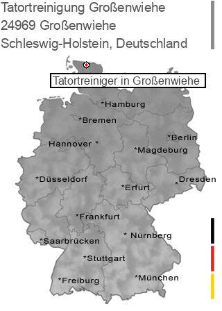 Tatortreinigung Großenwiehe, 24969 Großenwiehe