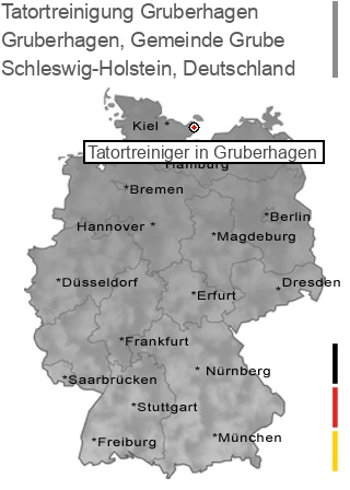 Tatortreinigung Gruberhagen, Gemeinde Grube
