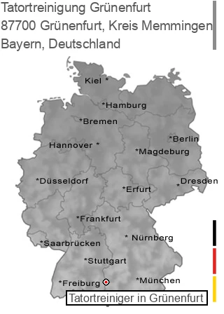 Tatortreinigung Grünenfurt, Kreis Memmingen, 87700 Grünenfurt