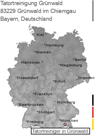 Tatortreinigung Grünwald im Chiemgau, 83229 Grünwald