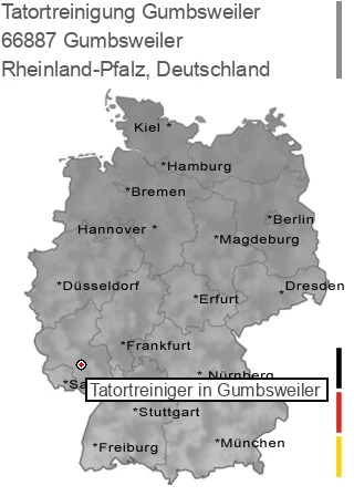Tatortreinigung Gumbsweiler, 66887 Gumbsweiler