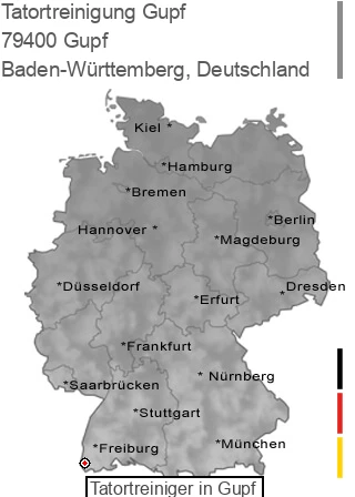 Tatortreinigung Gupf, 79400 Gupf