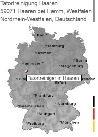 Tatortreinigung Haaren bei Hamm, Westfalen, 59071 Haaren