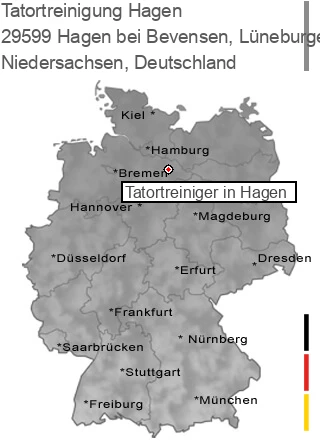 Tatortreinigung Hagen bei Bevensen, Lüneburger Heide, 29599 Hagen
