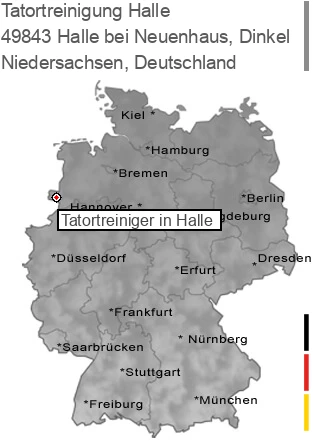 Tatortreinigung Halle bei Neuenhaus, Dinkel, 49843 Halle