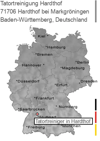Tatortreinigung Hardthof bei Markgröningen, 71706 Hardthof