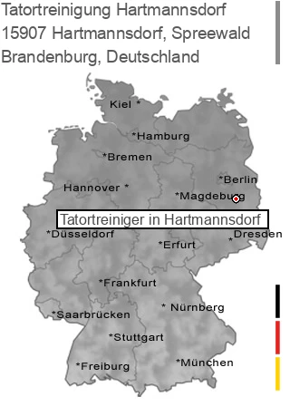 Tatortreinigung Hartmannsdorf, Spreewald, 15907 Hartmannsdorf