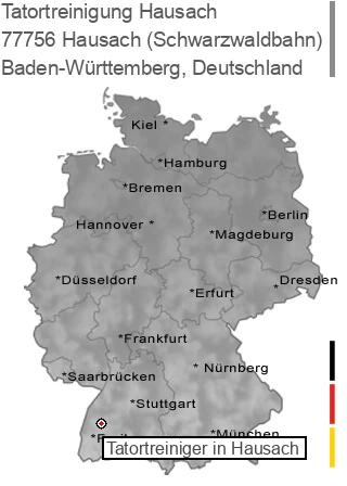 Tatortreinigung Hausach (Schwarzwaldbahn), 77756 Hausach