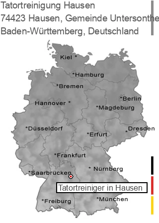 Tatortreinigung Hausen, Gemeinde Untersontheim, 74423 Hausen