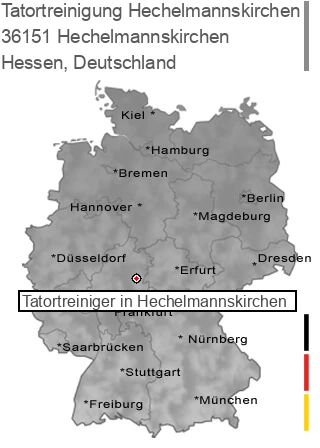 Tatortreinigung Hechelmannskirchen, 36151 Hechelmannskirchen