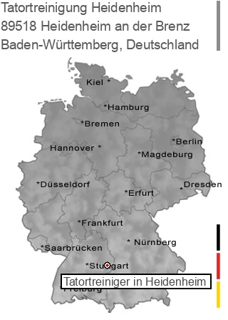 Tatortreinigung Heidenheim an der Brenz, 89518 Heidenheim
