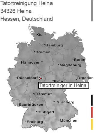 Tatortreinigung Heina, 34326 Heina