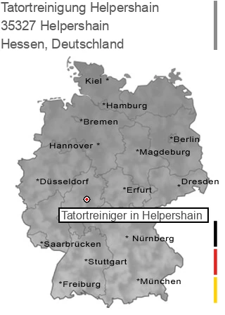 Tatortreinigung Helpershain, 35327 Helpershain